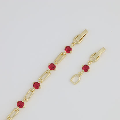 Red Paper Clip Bracelet