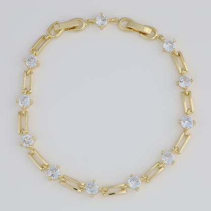 White Paper Clip Bracelet