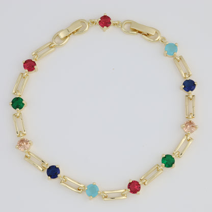 Colored Paper Clip Bracelet