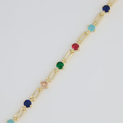 Colored Paper Clip Bracelet