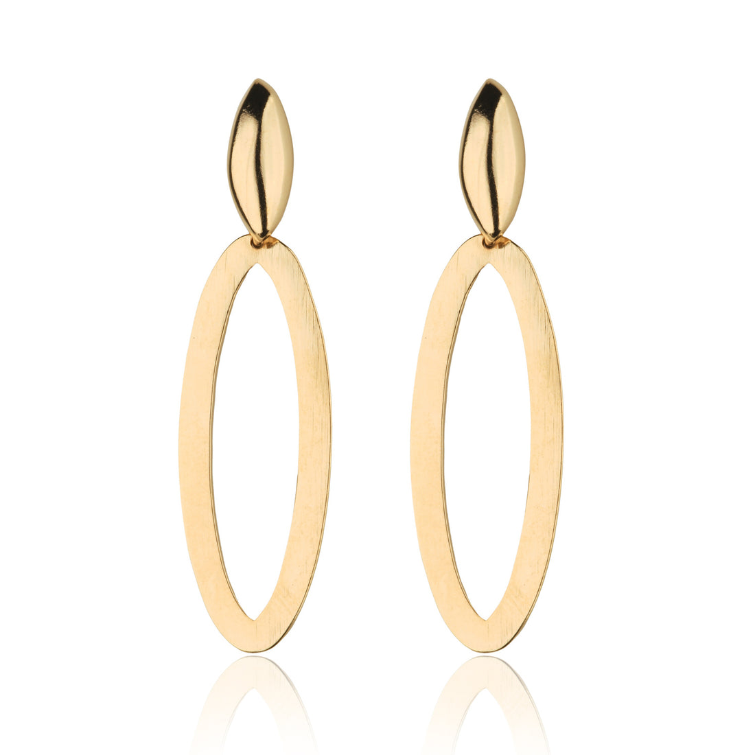Long oval earring