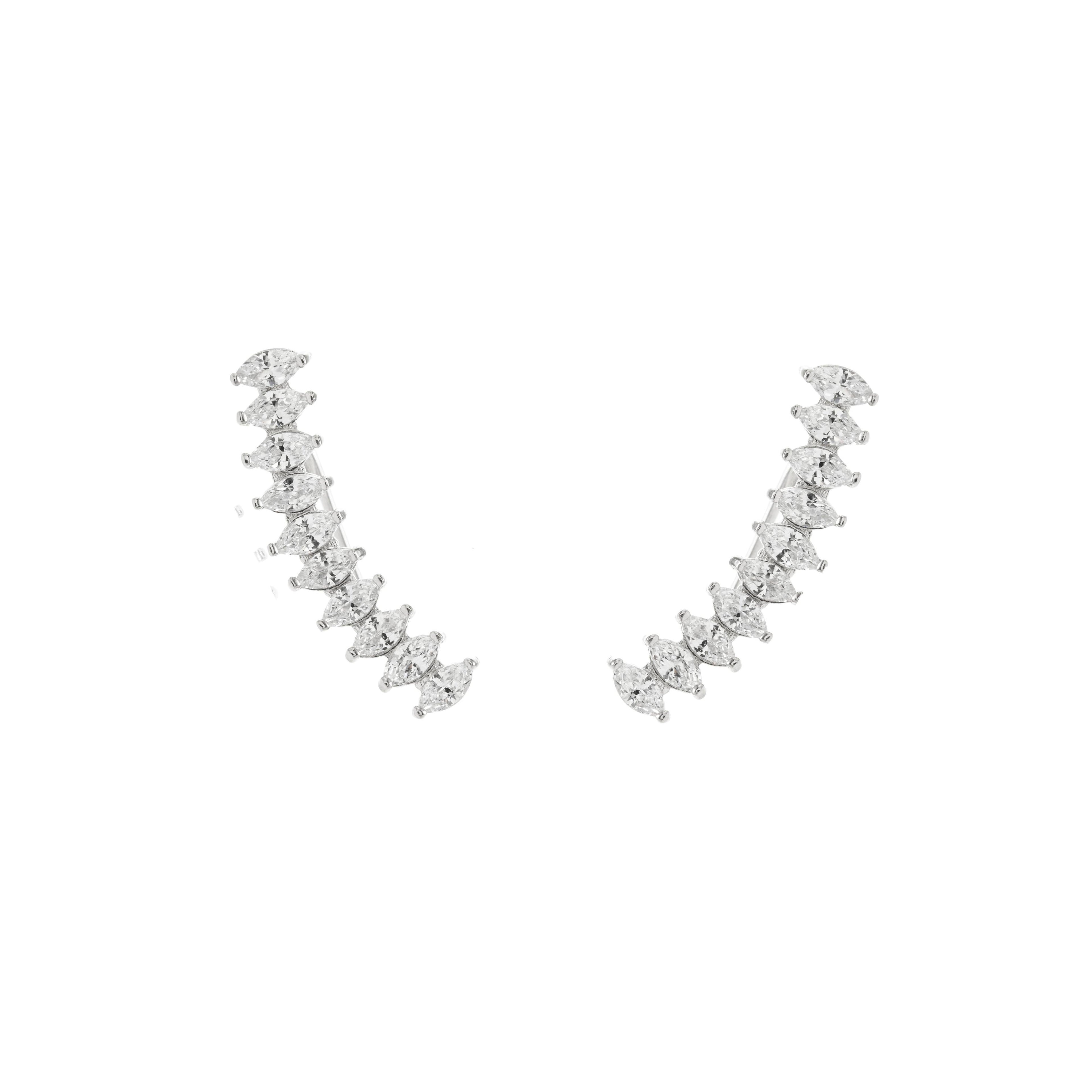 925 Sterling Silver Marquise Ear Cuf