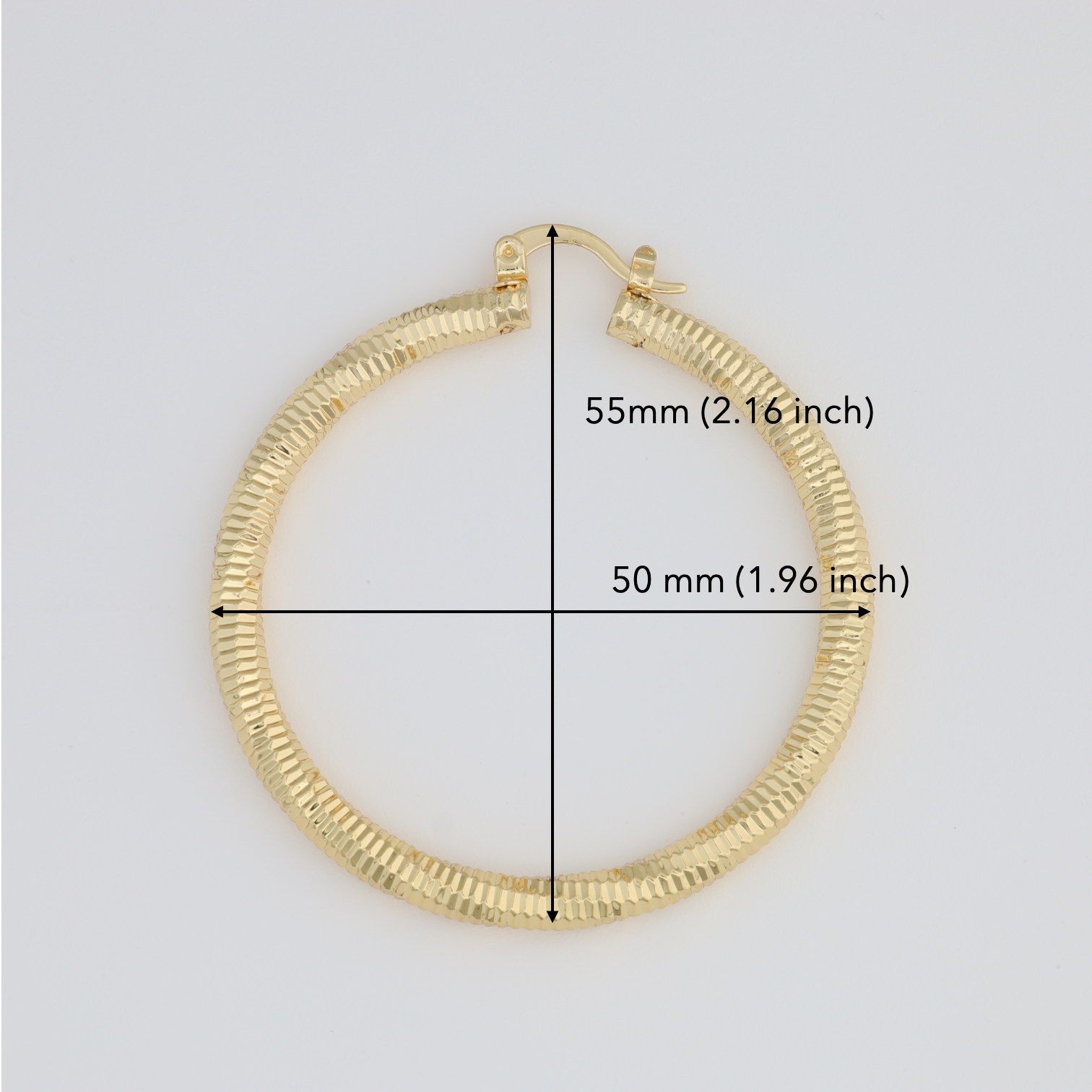 Hoop Earring With A Unique twisted