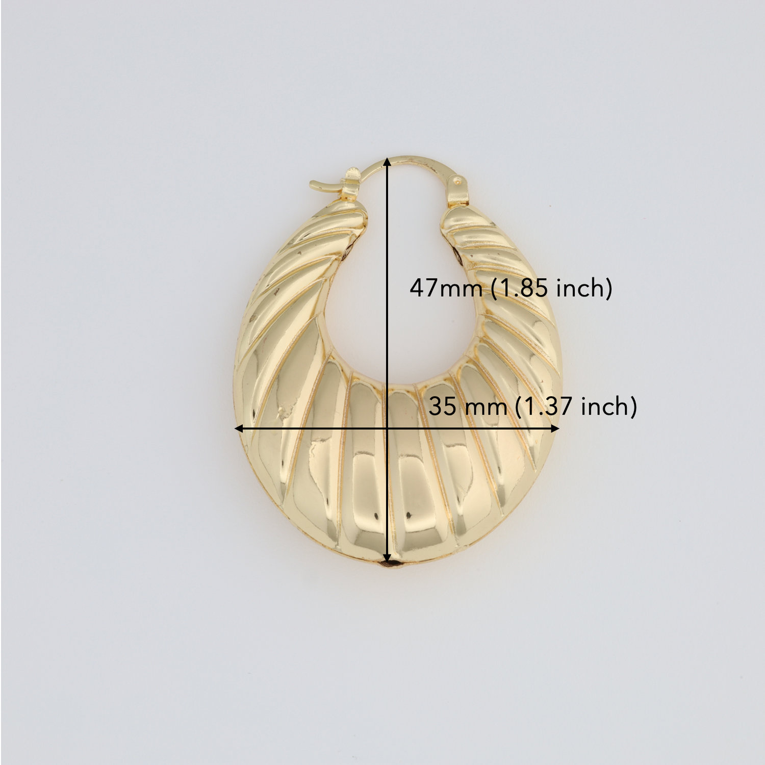 Wavy Hoop Earring With A Different Texture