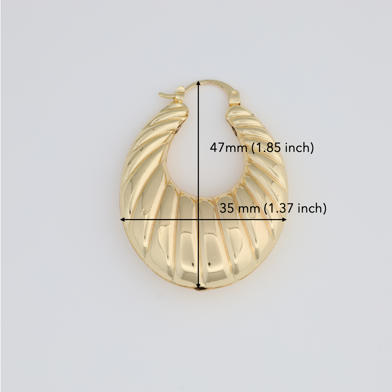 Wavy Hoop Earring With A Different Texture