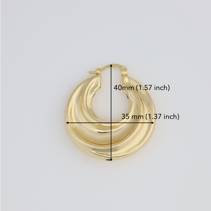 Hoop Earring With Different Texture