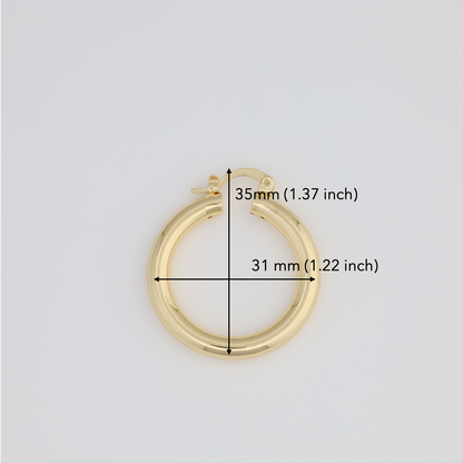 Classic Plain Hoop Earring