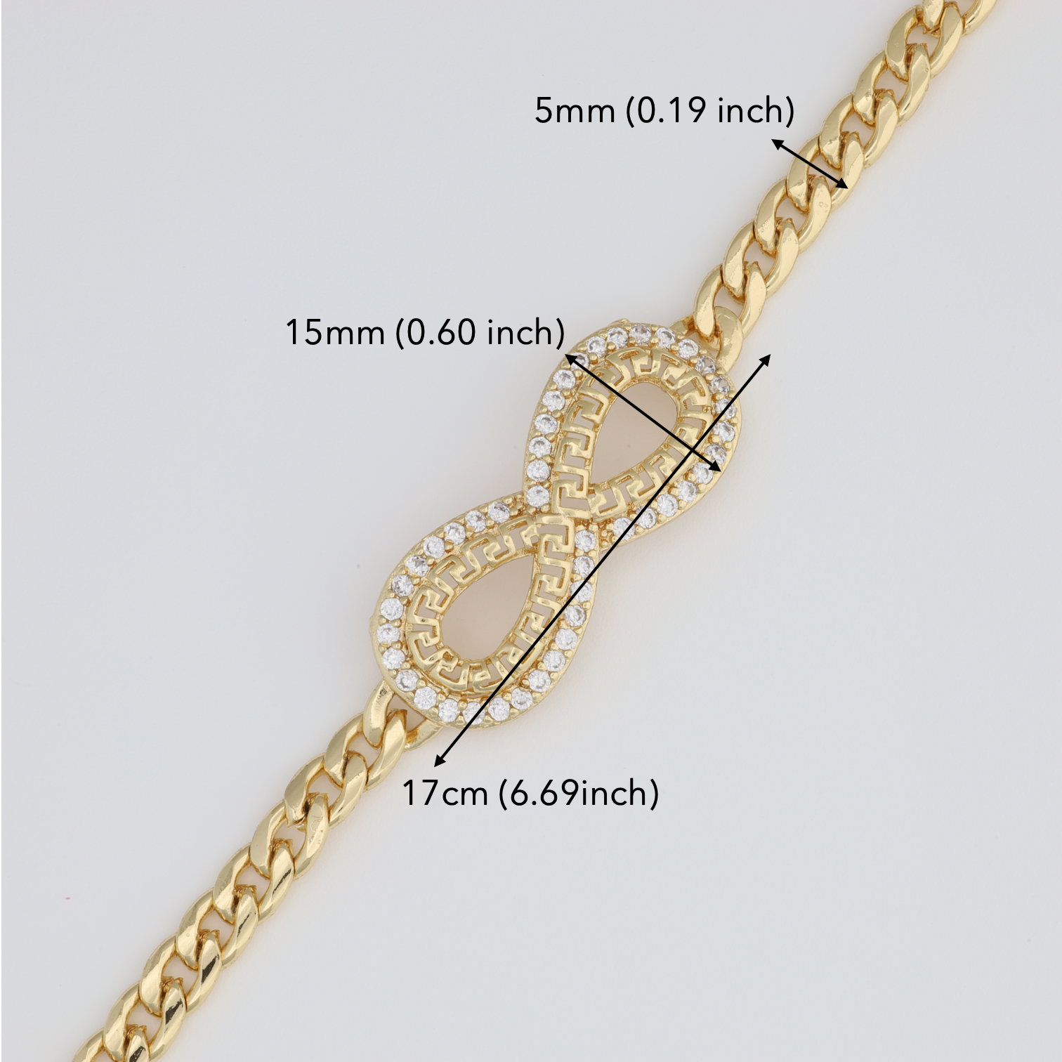 Infinity Bracelet With Cuban Link