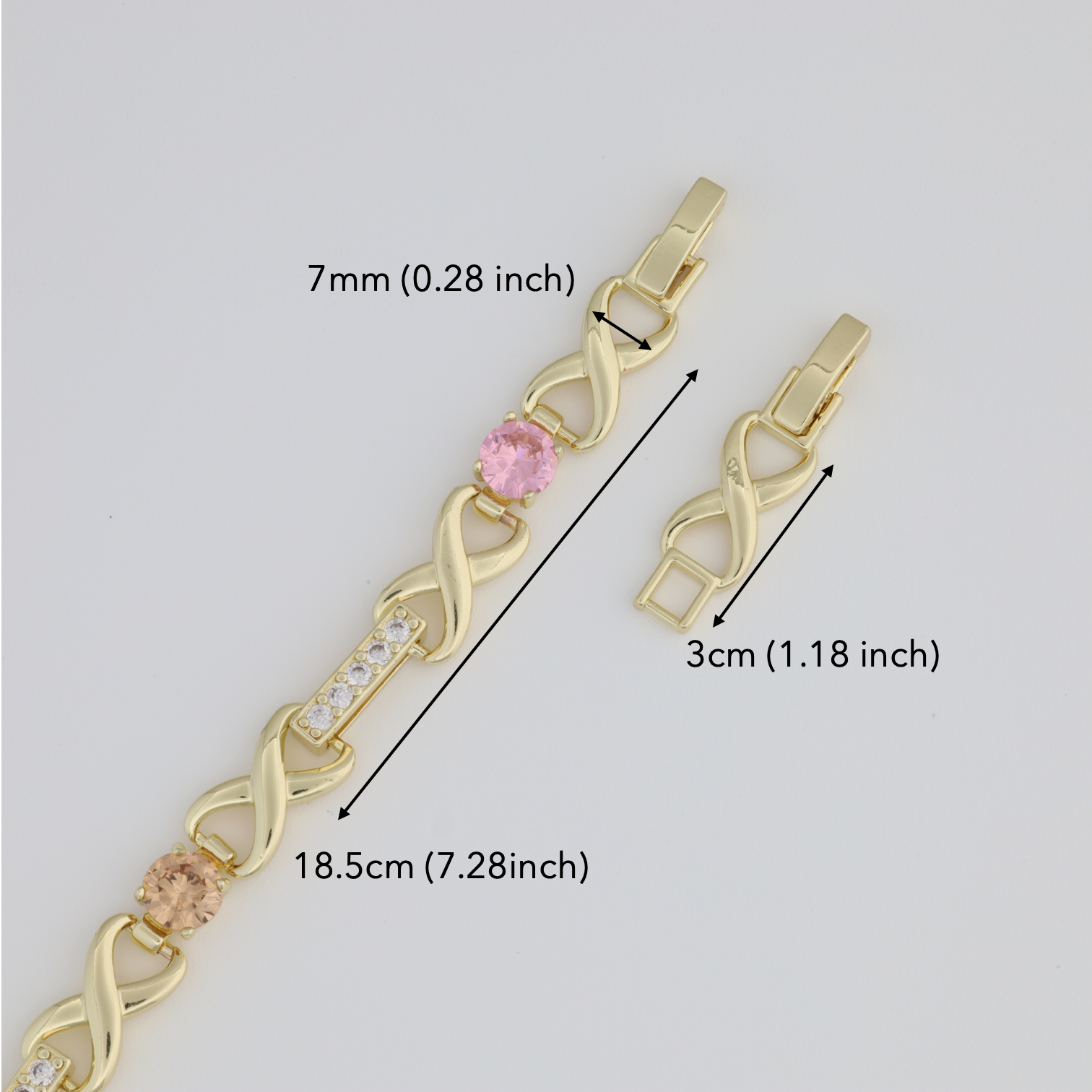 Colored Bracelet With Infinity Pendant