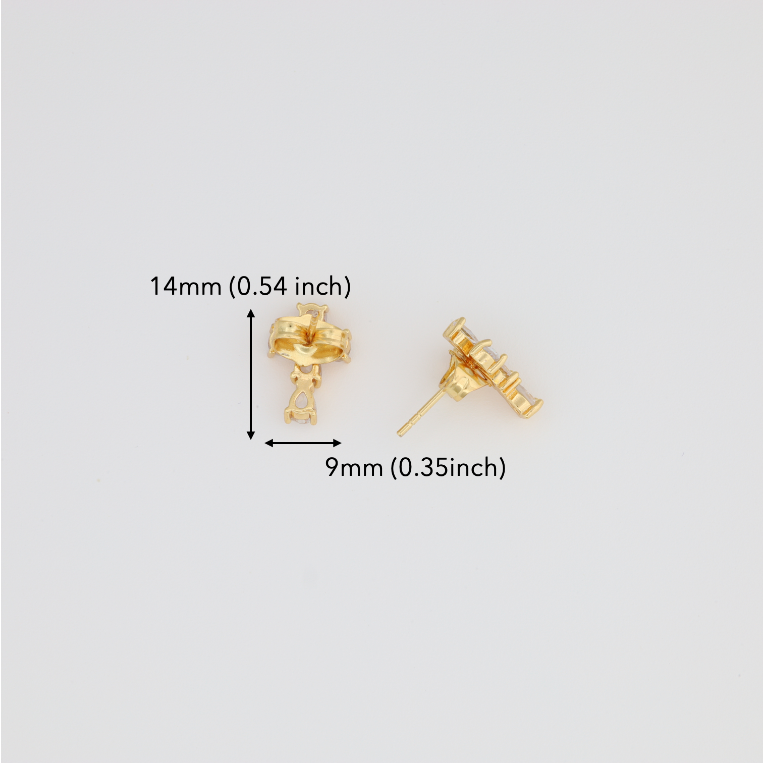 White Cross Earring