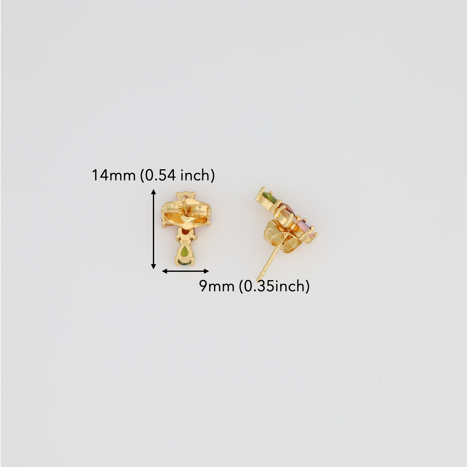 Colored Cross Earring
