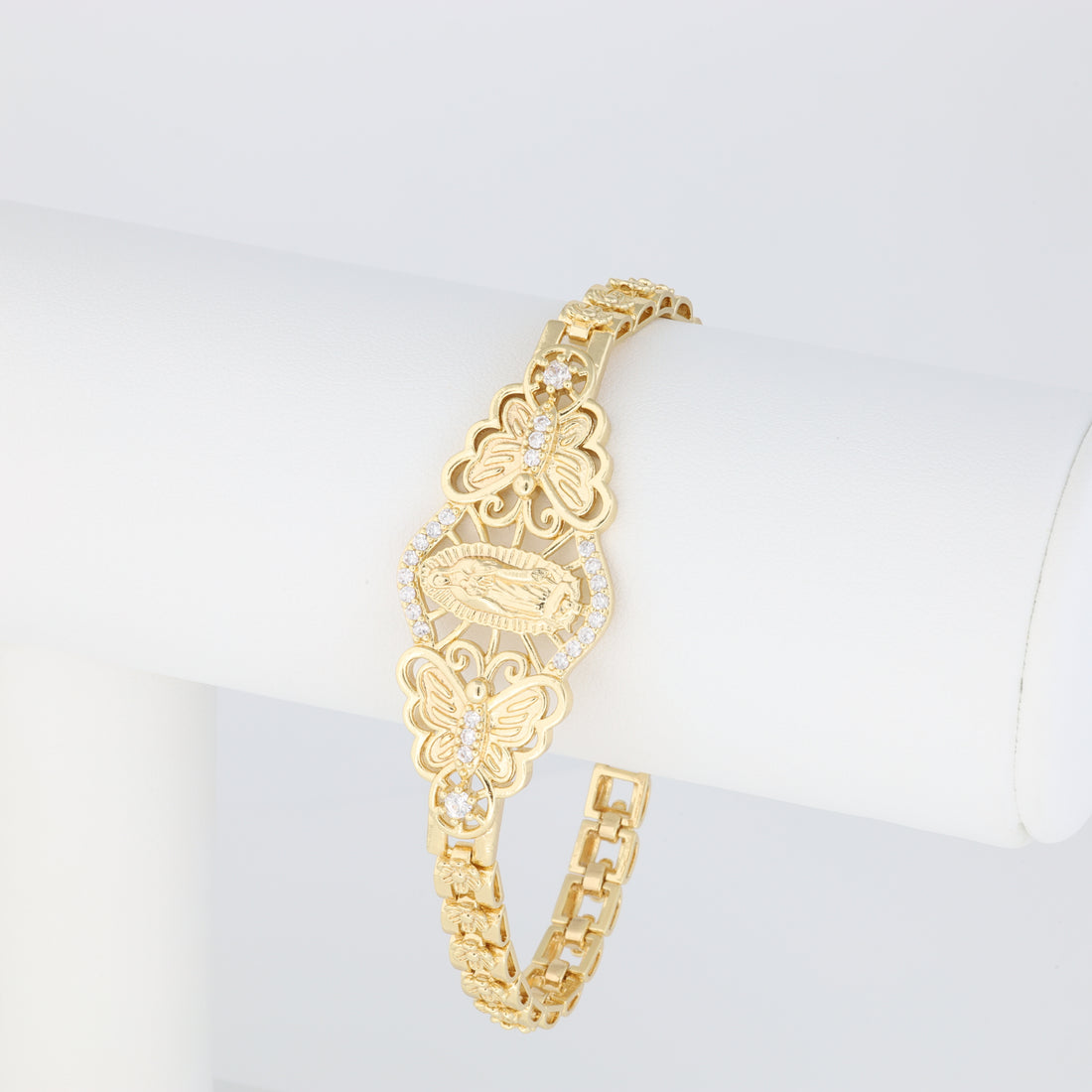 Saint Guadalupe Bracelet with flower link