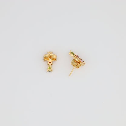 Colored Cross Earring