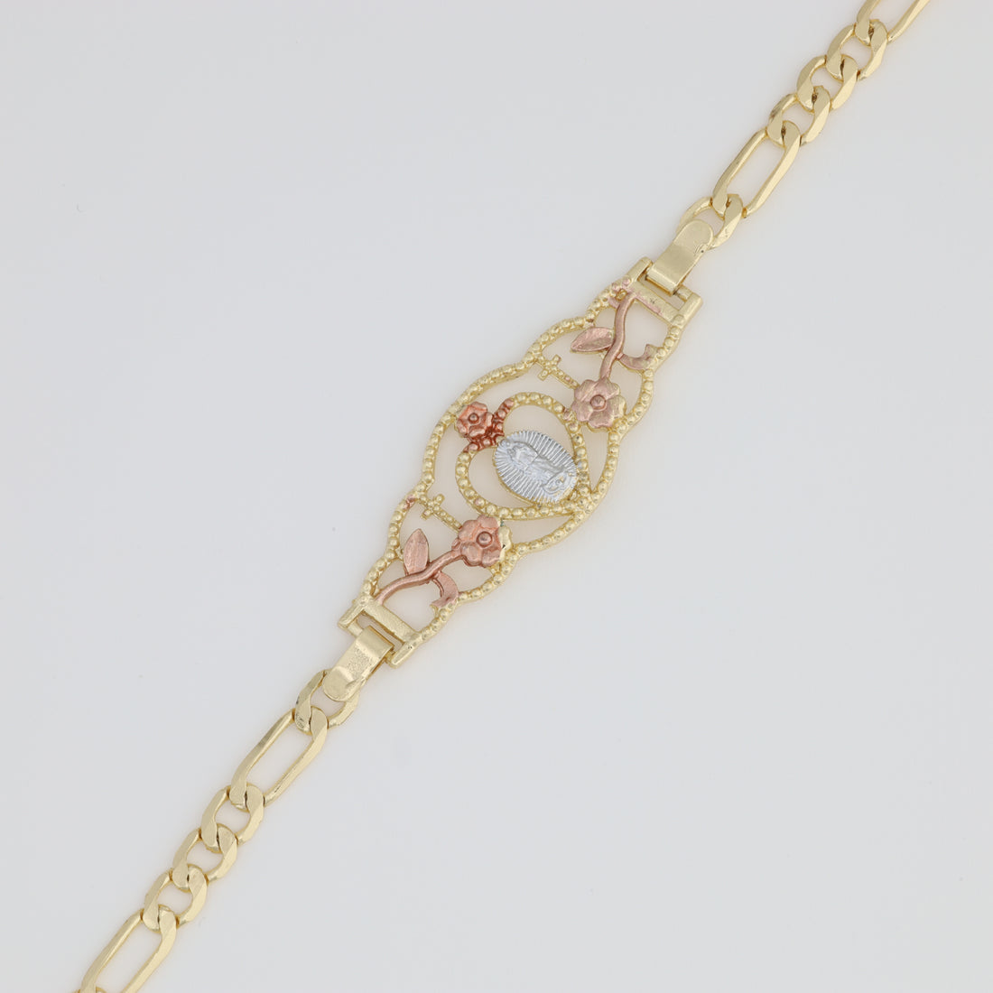 Saint Guadalupe with flowers bracelet