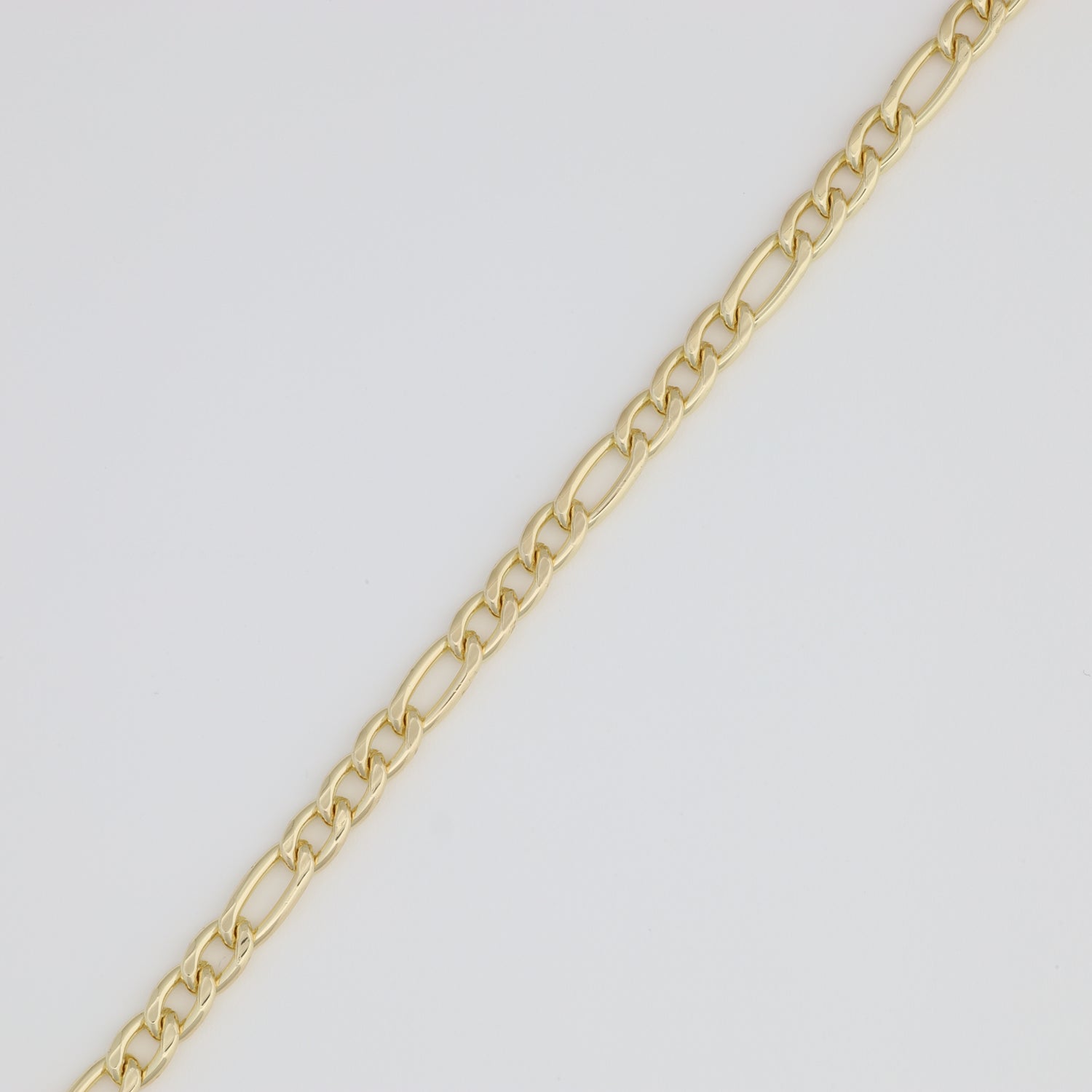 Plain Chain Bracelet With Figaro Link
