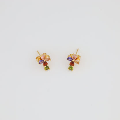 Colored Cross Earring