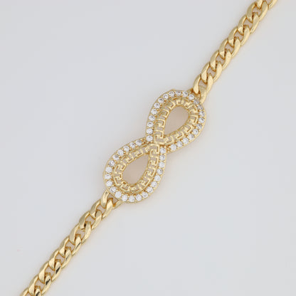 Infinity Bracelet With Cuban Link