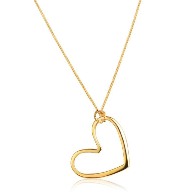 Necklace with open heart pendant