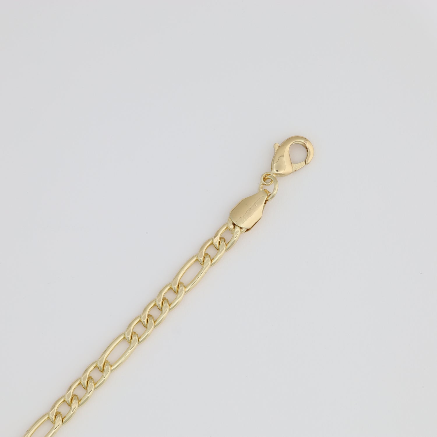 Plain Chain Bracelet With Figaro Link