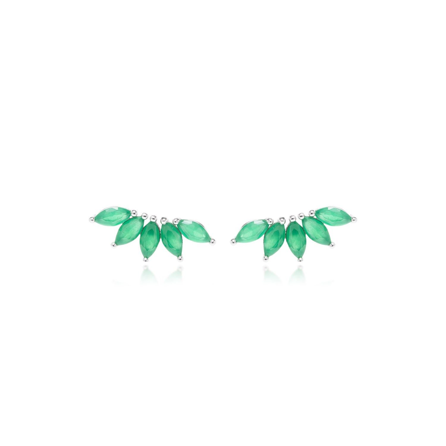 Crystal Emerald Navette Ear Cuff
