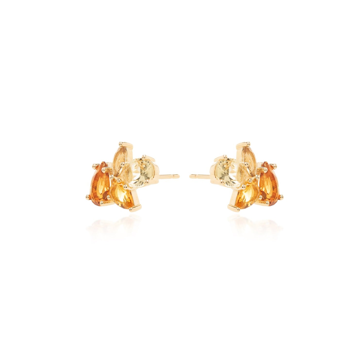Citrine Crystal Stud Earrings