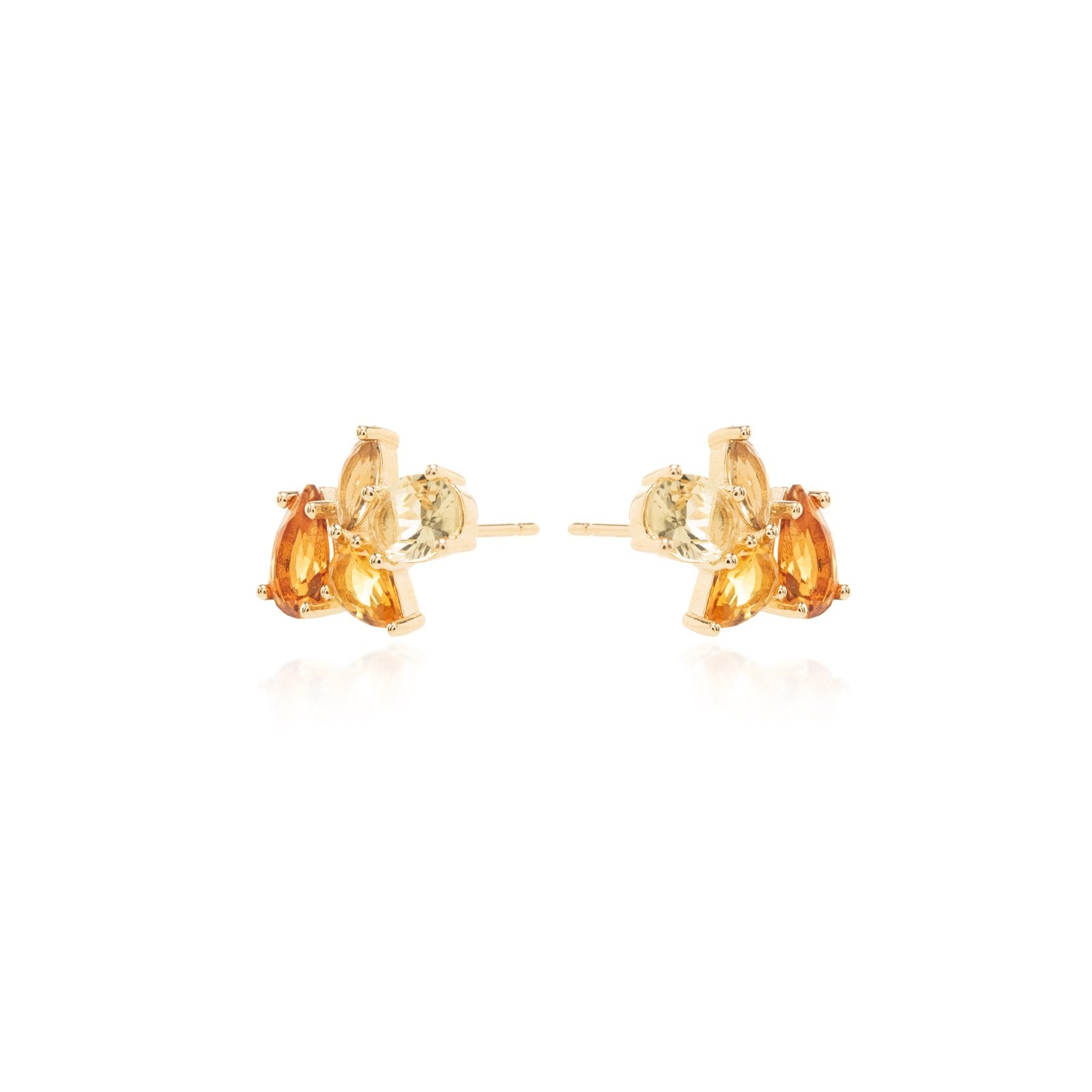 Citrine Crystal Stud Earrings